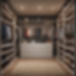 Organized closet space showcasing various storage solutions
