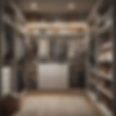 Aesthetic Closet Organization with Labeled Storage Stylish closet organization with labeled bins and baskets