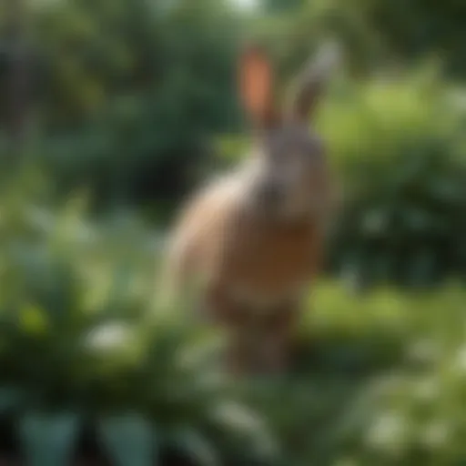 Lush garden showcasing rabbit-resistant plants