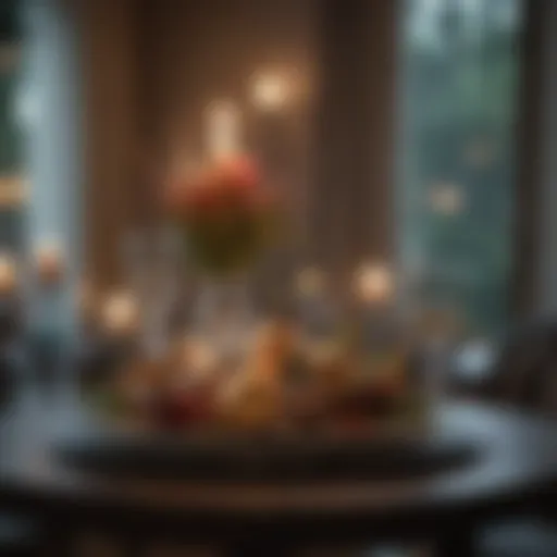 Elegant table setting with seasonal decorations