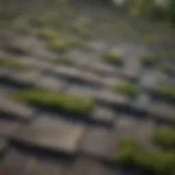 Well-maintained roof shingles without moss