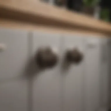 Stylish Cabinet Hardware Options Stylish cabinet knobs and handles arranged artistically