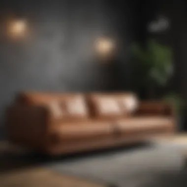 Variety of sofa materials displayed in a stylish setting