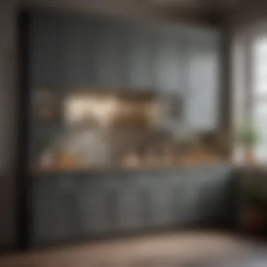 Color palette spread out with cabinet colors for design inspiration