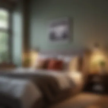 Harmonious Wall Colors in Bedroom Cozy bedroom featuring harmonious wall color palettes
