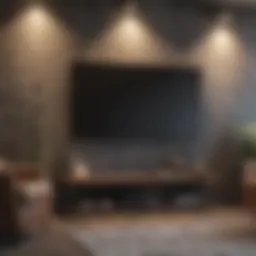 Elegant living room with textured wall designs