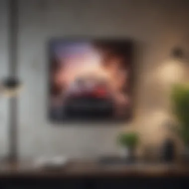Impact of Wall Art on Interior Ambiance Modern wall art installation enhancing interior space