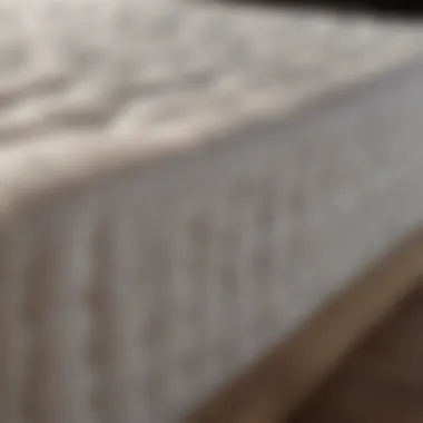 Close-up of mattress materials showcasing quality and comfort