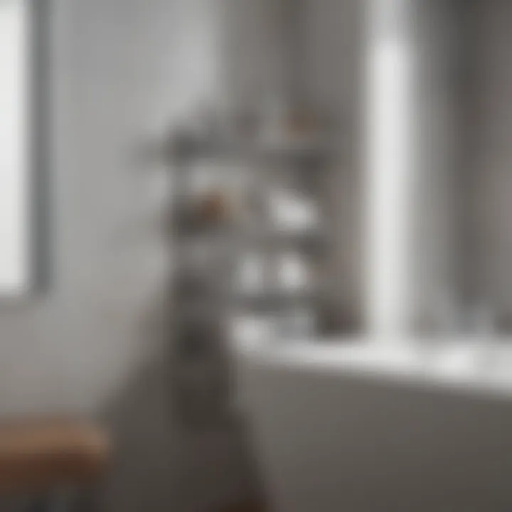 Compact bathroom organizer with multiple shelves