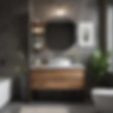 Elegant Contemporary Bathroom Storage Cabinet Elegant bathroom storage cabinet with a contemporary design
