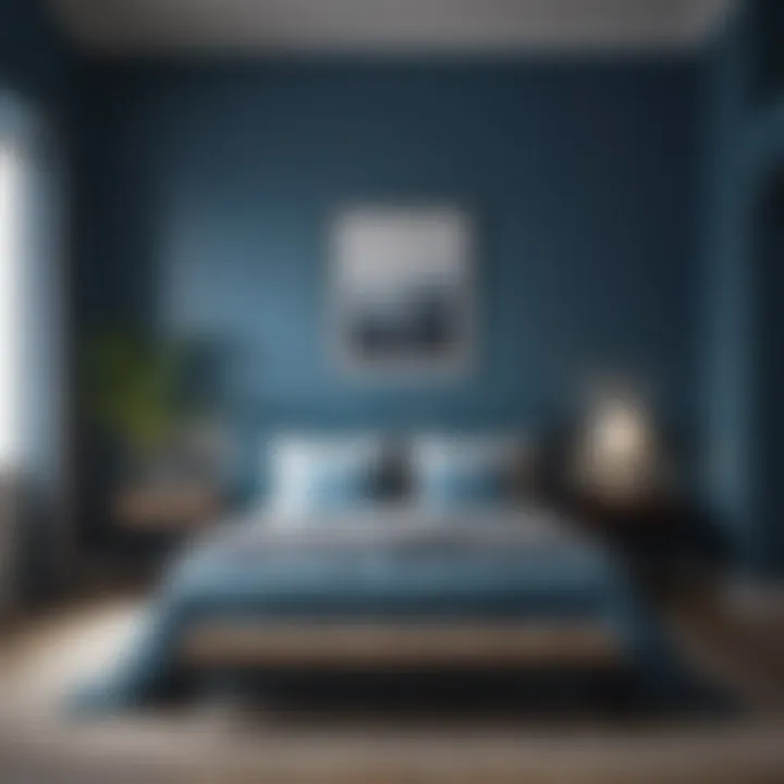 Psychological effects of blue hues in interior design.