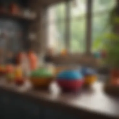 Colorful kitchen accessories that embody the bohemian style