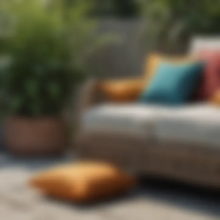 Trendy color palettes for coastal outdoor cushions