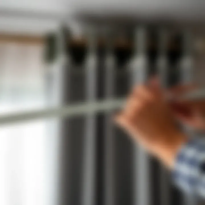 Measuring for Perfect Curtain Fit Close-up of measuring curtains for accurate fit