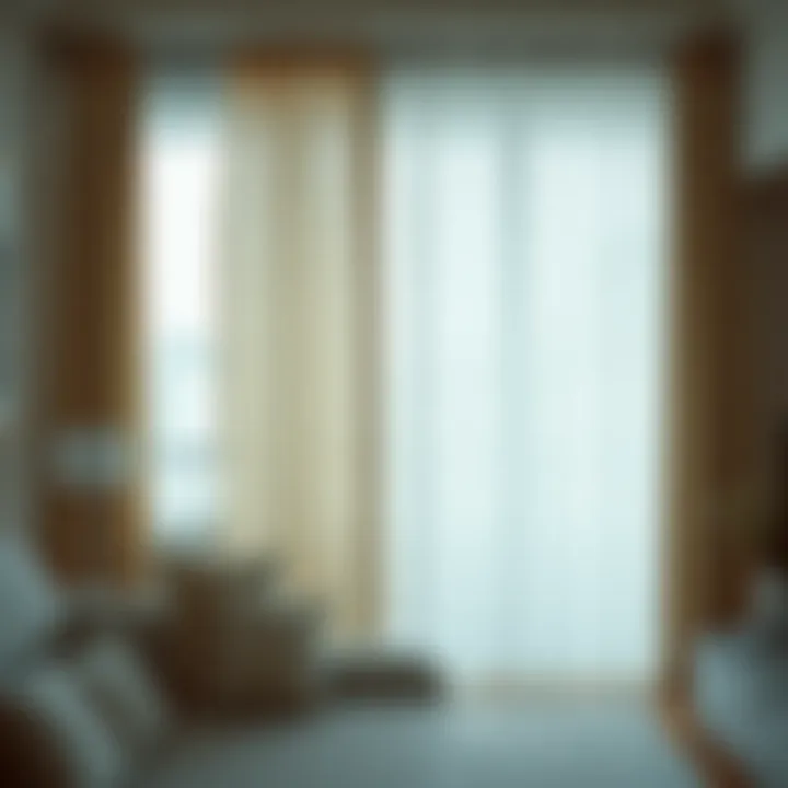 Curtain Widths in Various Room Styles Illustration of different room styles with curtain width examples