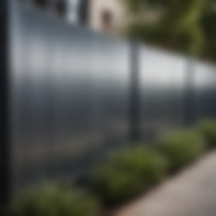 A modern aluminum fence showcasing sleek lines and minimalistic design