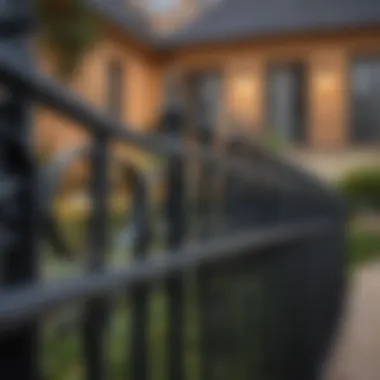 Elegant Wrought Iron Fence A traditional wrought iron fence adding elegance to a property