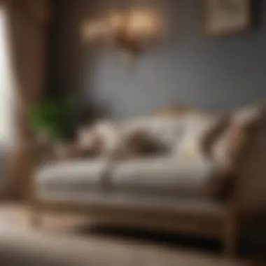 Classic sofa bed featuring ornate detailing and traditional upholstery