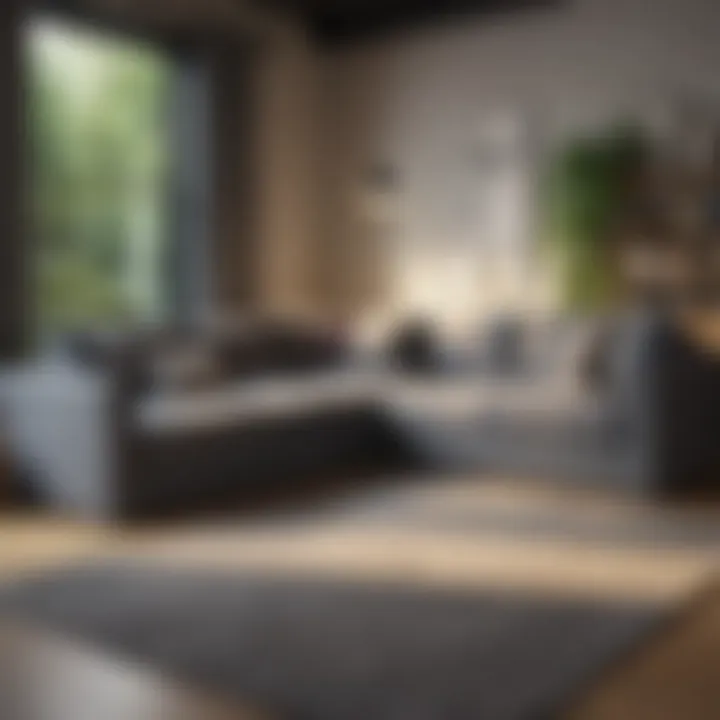 Stylish sectional sofa bed in a contemporary living room setting