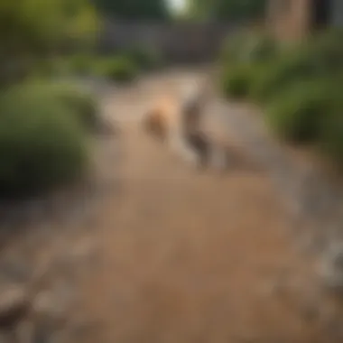 Durable gravel pathway for pet-friendly landscaping