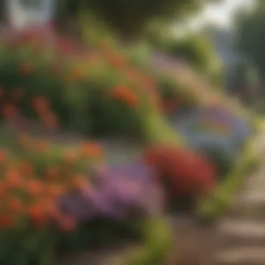 Colorful flower borders enhancing a dog-friendly garden
