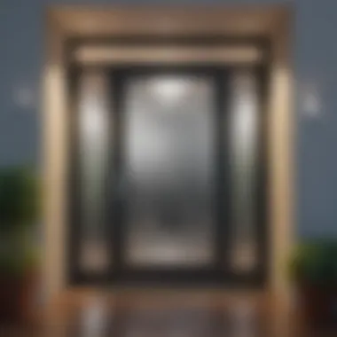 Stylish front door showcasing different glass types