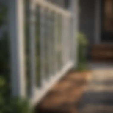 Charming vintage front porch bannisters adding character to a home.