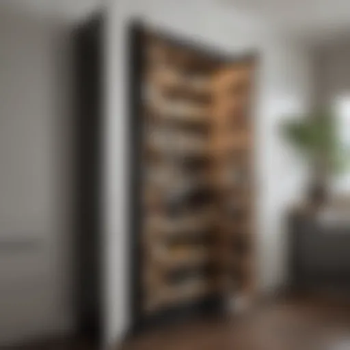 Elegant full-length pantry cabinet showcasing contemporary design