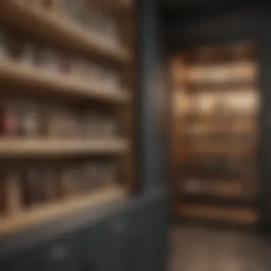Various materials and finishes for full-length pantry cabinets