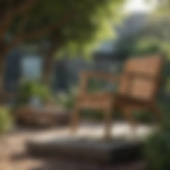 An assortment of sustainable garden furniture made from recycled materials, highlighting eco-friendly options.