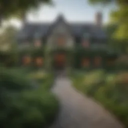 Exterior view of Green Gables Estate showcasing its unique architectural style and lush surroundings