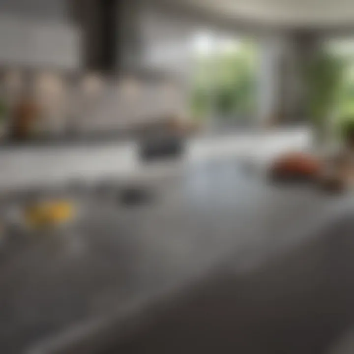 Modern heat-resistant countertop in a sleek kitchen setting