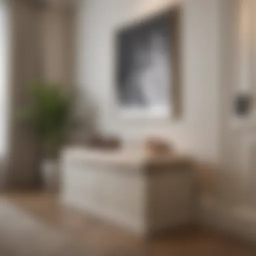 Elegant hidden shoe storage bench blending seamlessly with modern decor