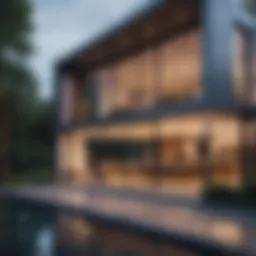 Modern architectural extension featuring spacious glass walls