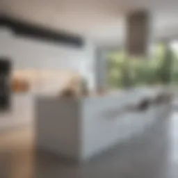 Stunning modern kitchen featuring white cabinets and sleek design elements