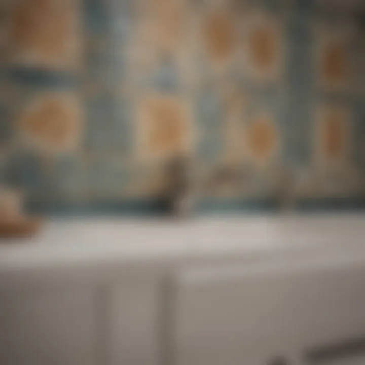 Close-up of a beautifully installed tile backsplash around a sink