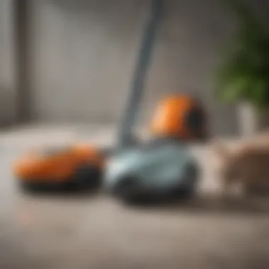 Various types of lightweight pet vacuums arranged for comparison