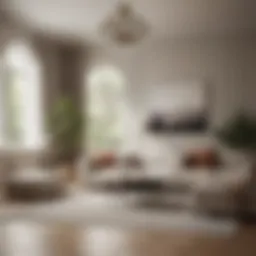 Elegant minimalist living room with neutral tones