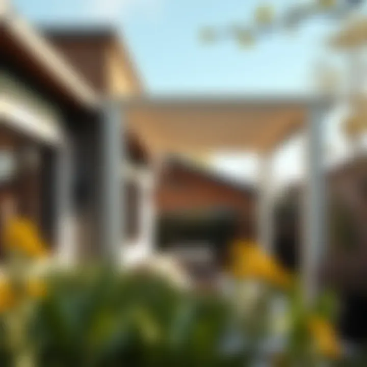 Contemporary Narrow Pergola in a Modern Backyard Contemporary narrow pergola in a modern backyard