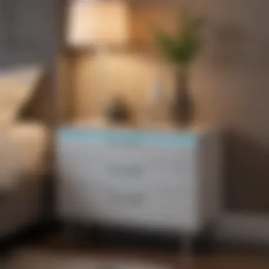 Modern nightstand set featuring sleek design and integrated lighting