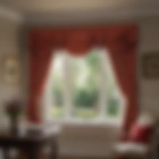 Elegant padded window valance enhancing a traditional interior