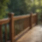 Elegant wooden porch railing design offering privacy