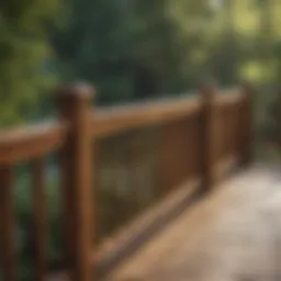 Elegant wooden porch railing design offering privacy