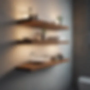 Contemporary Floating Shelves Maximizing Space Modern floating shelves in a contemporary bathroom
