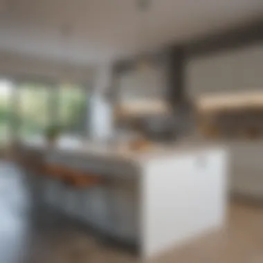 Chic Kitchen Expansion with Contemporary Touches Elegant kitchen expansion with modern fixtures