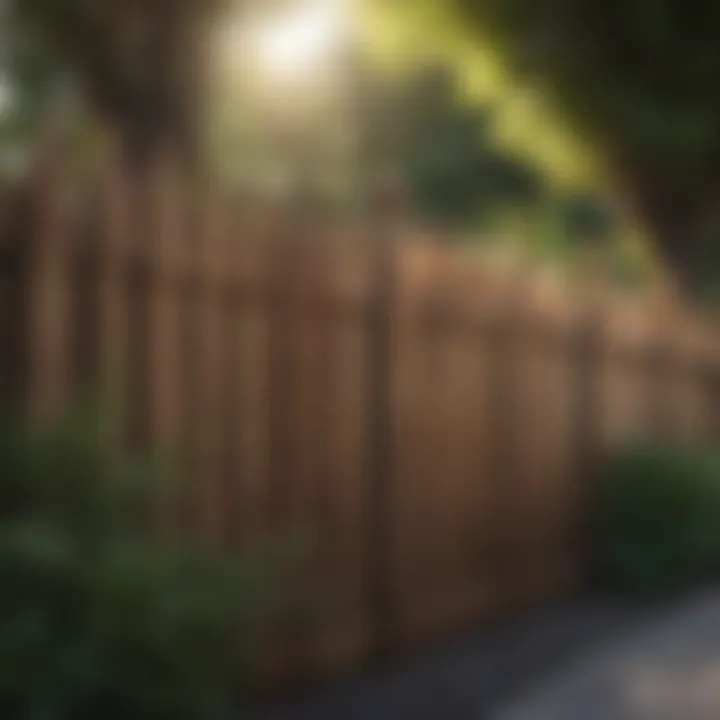 Elegant wooden fence enhancing a small yard's aesthetic appeal