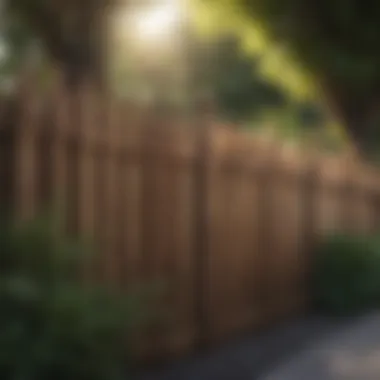 Wooden Fence Aesthetics Elegant wooden fence enhancing a small yard's aesthetic appeal