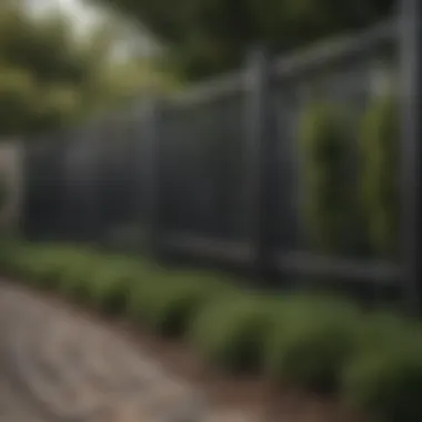 Modern Metal Fence Design Stylish metal fencing providing security and modern design