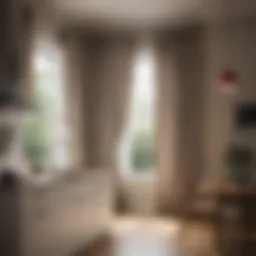 Elegant kitchen curtains enhancing natural light