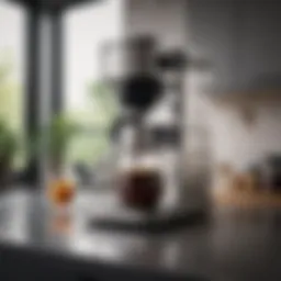 Elegant drip coffee maker in a modern kitchen setting